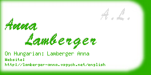 anna lamberger business card